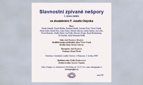 CD Slavnostní zpívané nešpory