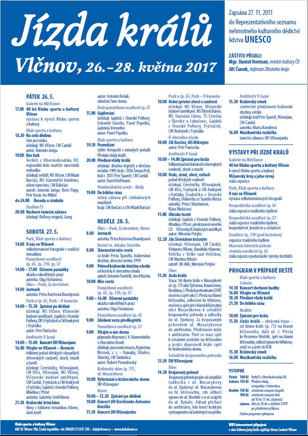 Jízda králů_2017_program