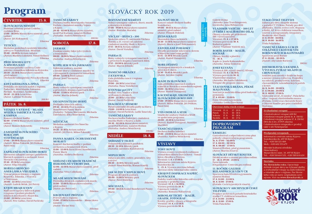 Slovácký rok_2019_program