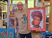 V ateliéru frontmana Poletíme? Rudolfa Brančovského to hýří barvami i fantazií